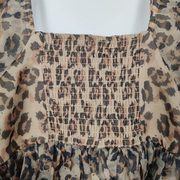 Endless Rose Women's Leopard Babydoll Dress Size Small NEW Mobwife Western - Picture 7 of 14
